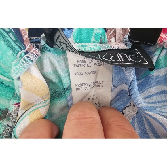 Karen Kane Women's Skirt - Vibrant Tropical Print Elastic Waist Slip-On, Size 14 - Picture 6 of 8